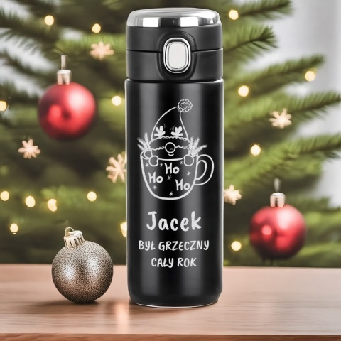 Prezent na święta dla niego - kubek termiczny LED z grawerem