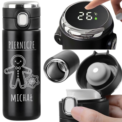 Prezent pod choinkę - kubek termiczny LED z napisem „Pierniczę"