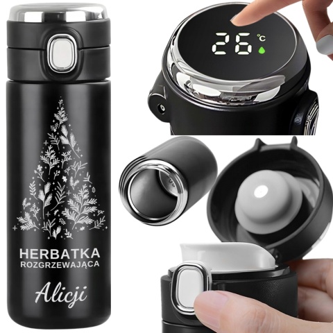 Prezent świąteczny dla niej i dla niego - kubek termiczny LED z grawerem