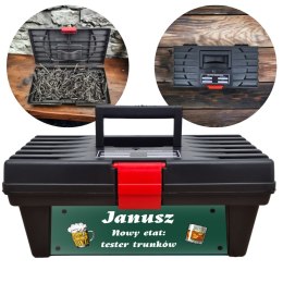 SKRZYNKA NARZĘDZIOWA Z ETYKIETĄ NA EMERYTURĘ