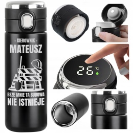 Śmieszny prezent upominek dla budowlańca – kubek termiczny z grawerem