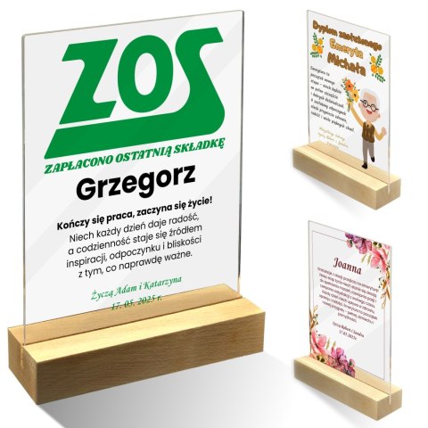 STATUETKA PLEXI NA PRZEJŚCIE NA EMERYTURĘ