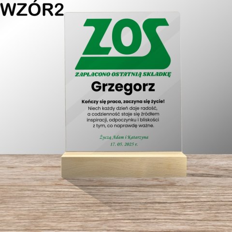 STATUETKA PLEXI NA PRZEJŚCIE NA EMERYTURĘ