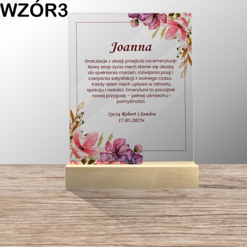 STATUETKA PLEXI NA PRZEJŚCIE NA EMERYTURĘ