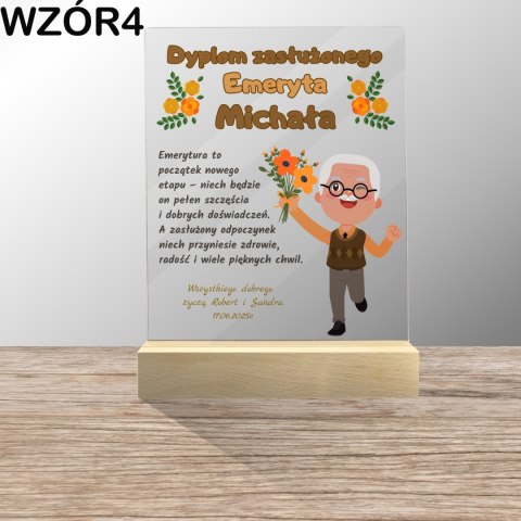 STATUETKA PLEXI NA PRZEJŚCIE NA EMERYTURĘ