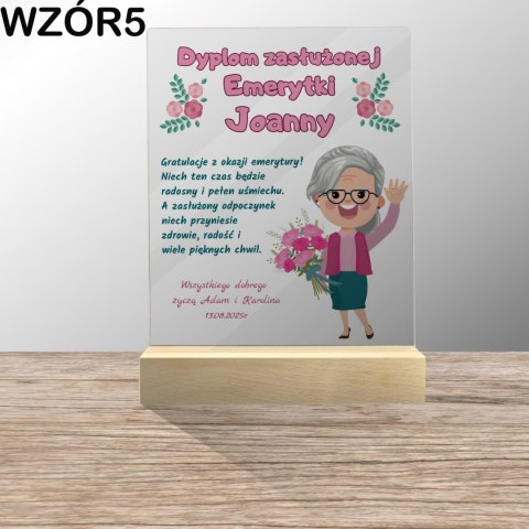 STATUETKA PLEXI NA PRZEJŚCIE NA EMERYTURĘ