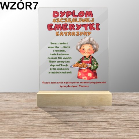 STATUETKA PLEXI NA PRZEJŚCIE NA EMERYTURĘ