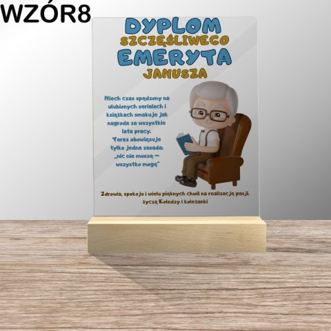 STATUETKA PLEXI NA PRZEJŚCIE NA EMERYTURĘ