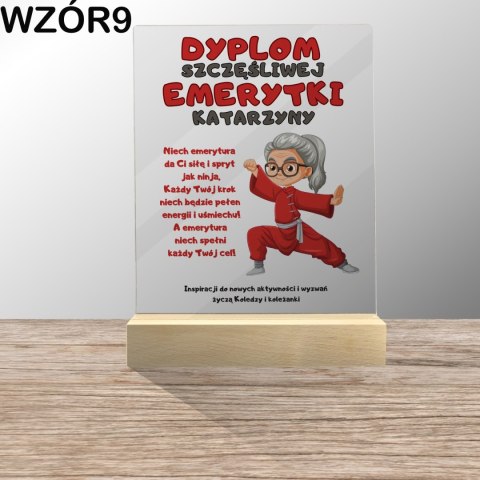 STATUETKA PLEXI NA PRZEJŚCIE NA EMERYTURĘ