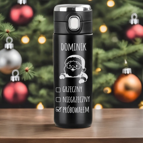 Śmieszny prezent na święta dla niego - termos z grawerem