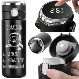 Śmieszny prezent na święta dla niego - termos z grawerem