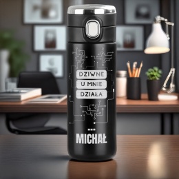 TERMOS KUBEK TERMICZNY LED Z GRAWEREM prezent dla programisty