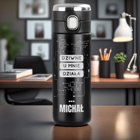 Termos kubek termiczny LED z grawerem – prezent dla programisty
