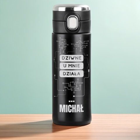 Termos kubek termiczny LED z grawerem – prezent dla programisty