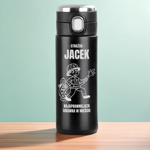 Termos/kubek termiczny z personalizacją - prezent dla strażaka