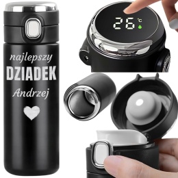 Termos LED 420ml z grawerem - prezent dla dziadka