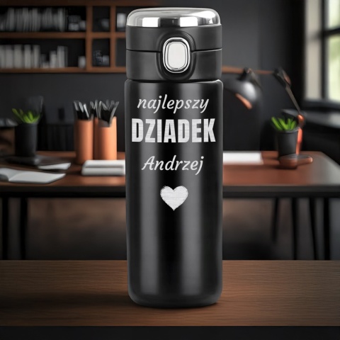 Termos LED 420ml z grawerem - prezent dla dziadka