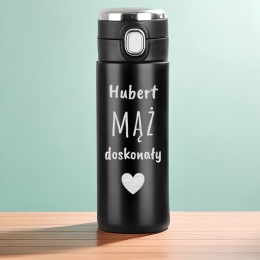 Termos LED 420ml z grawerem - prezent dla męża