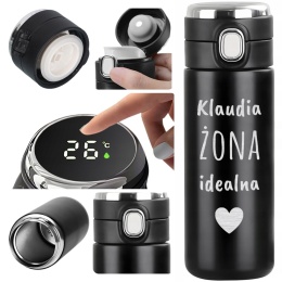 TERMOS PERSONALIZOWANY Z WYŚWIETLACZEM prezent dla żony