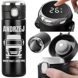 TERMOS Z GRAFIKĄ TIRA „Wielki facet z dużą furą