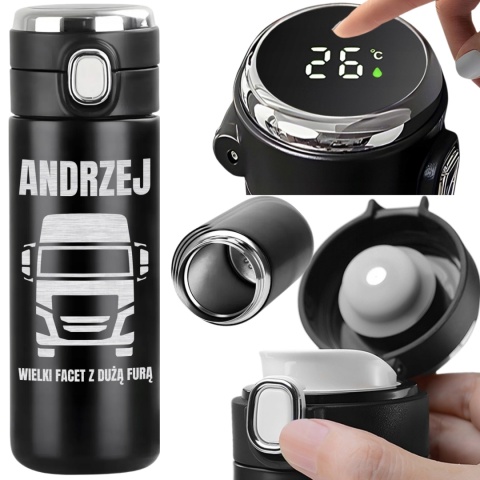 Termos z grafiką TIRA „Wielki facet z dużą furą” – prezent dla kierowcy na święta lub urodziny