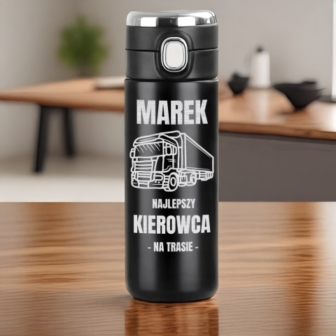 Termos z grawerem „Najlepszy kierowca na trasie” – prezent dla kierowcy tira