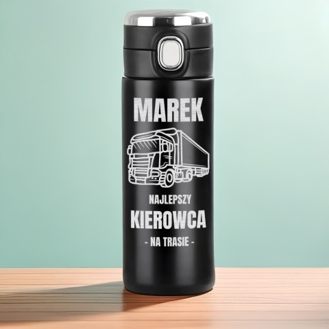 Termos z grawerem „Najlepszy kierowca na trasie” – prezent dla kierowcy tira