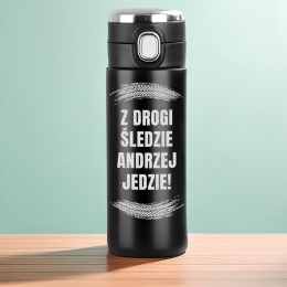 TERMOS Z GRAWEREM „Z drogi śledzie...!