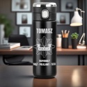 Termos LED z grawerem - Prezent dla policjanta, wspaniały mąż, tata