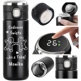 Termos LED z grawerem - prezent na święta dla męża lub żony