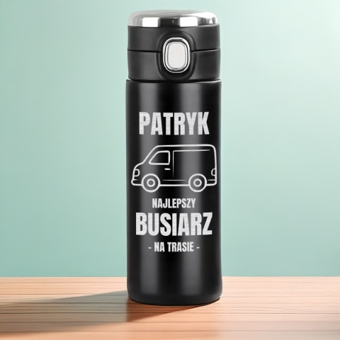 Termos z grawerem „Najlepszy busiarz na trasie" - prezent dla kierowcy