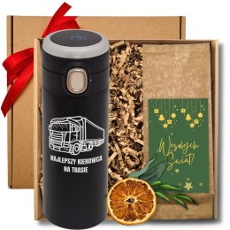 Kubek termiczny z kawą - prezent na święta dla kierowcy TIRa