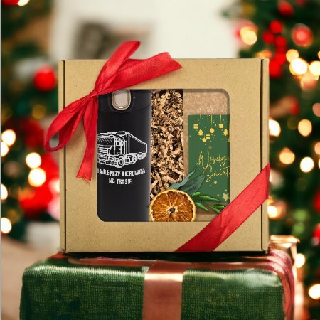 Kubek termiczny z kawą - prezent na święta dla kierowcy TIRa