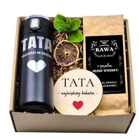 ZESTAW Z TERMOSEM I KAWĄ prezent dla taty