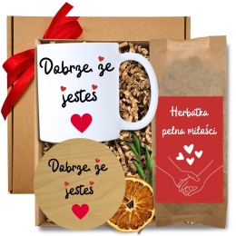 Zestaw Dobrze, że jesteś – kubek kupony miłości