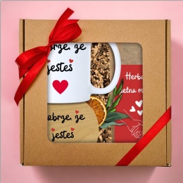 Zestaw Dobrze, że jesteś – kubek kupony miłości