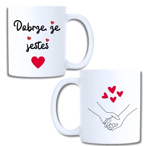 Zestaw DOBRZE, ŻE JESTEŚ kubek kupony miłości