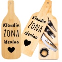 Akcesoria do wina w bambusowym etui – zestaw do wina prezent dla żony idealnej