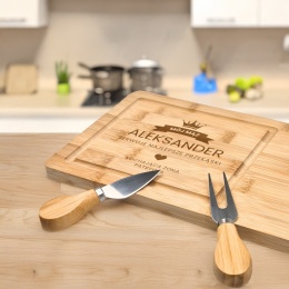 Bambusowa deska do serów – elegancki prezent dla męża