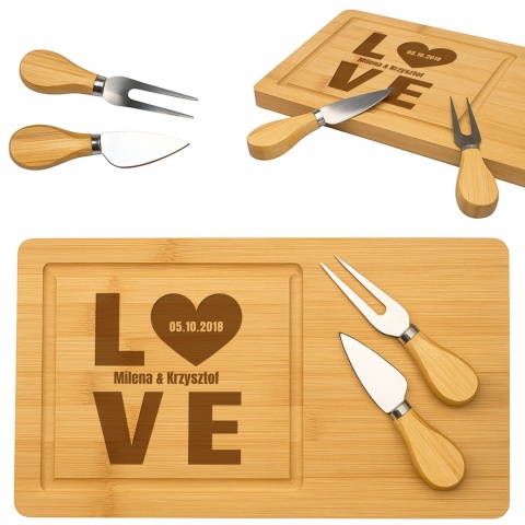 Bambusowa deska do serów – romantyczny prezent dla żony