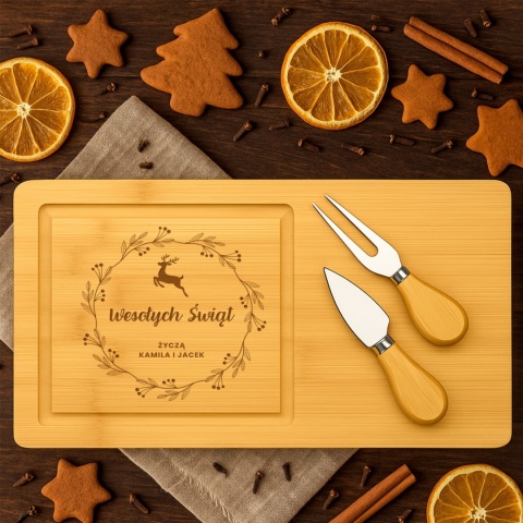 Bambusowa deska do serów - świąteczny prezent dla bliskich