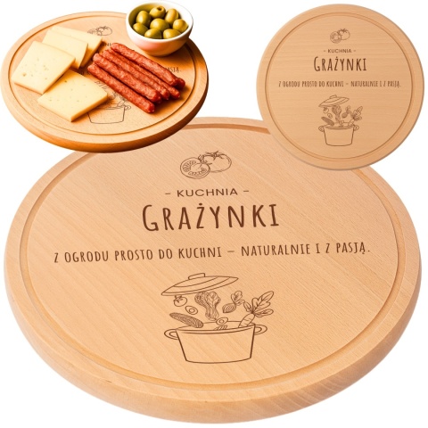 Bukowa deska z grawerem – wyjątkowy prezent dla osoby kochającej ogród