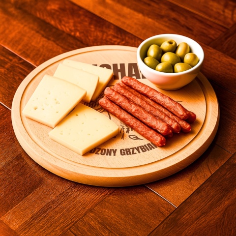 Deska bukowa z grawerem – idealny prezent dla urodzonego grzybiarza