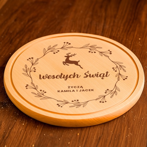 Deska bukowa z grawerem - świąteczny prezent dla bliskich
