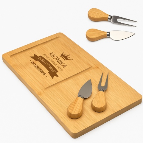 Deska do serów z grawerem - elegancki prezent dla kobiety