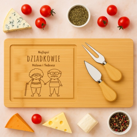 Deska do serów z grawerem - idealny prezent dla babci i dziadka