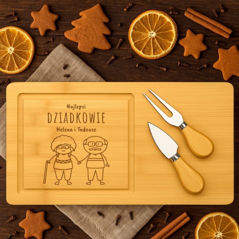 Deska do serów z grawerem - idealny prezent dla babci i dziadka