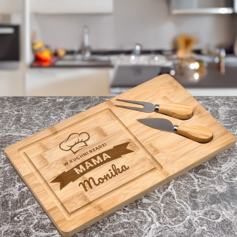 Deska do serów z grawerem - idealny prezent dla mamy