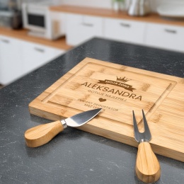 DESKA DO SERÓW Z GRAWEREM - IDEALNY PREZENT DLA ŻONY