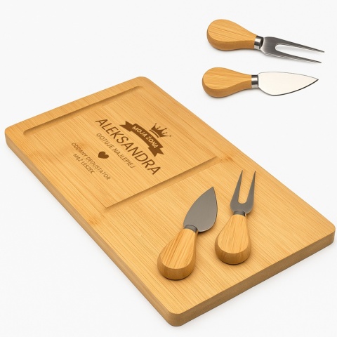 Deska do serów z grawerem - idealny prezent dla żony